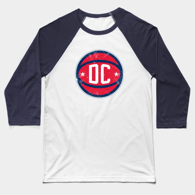 DC Retro Ball - White Baseball T-Shirt by KFig21